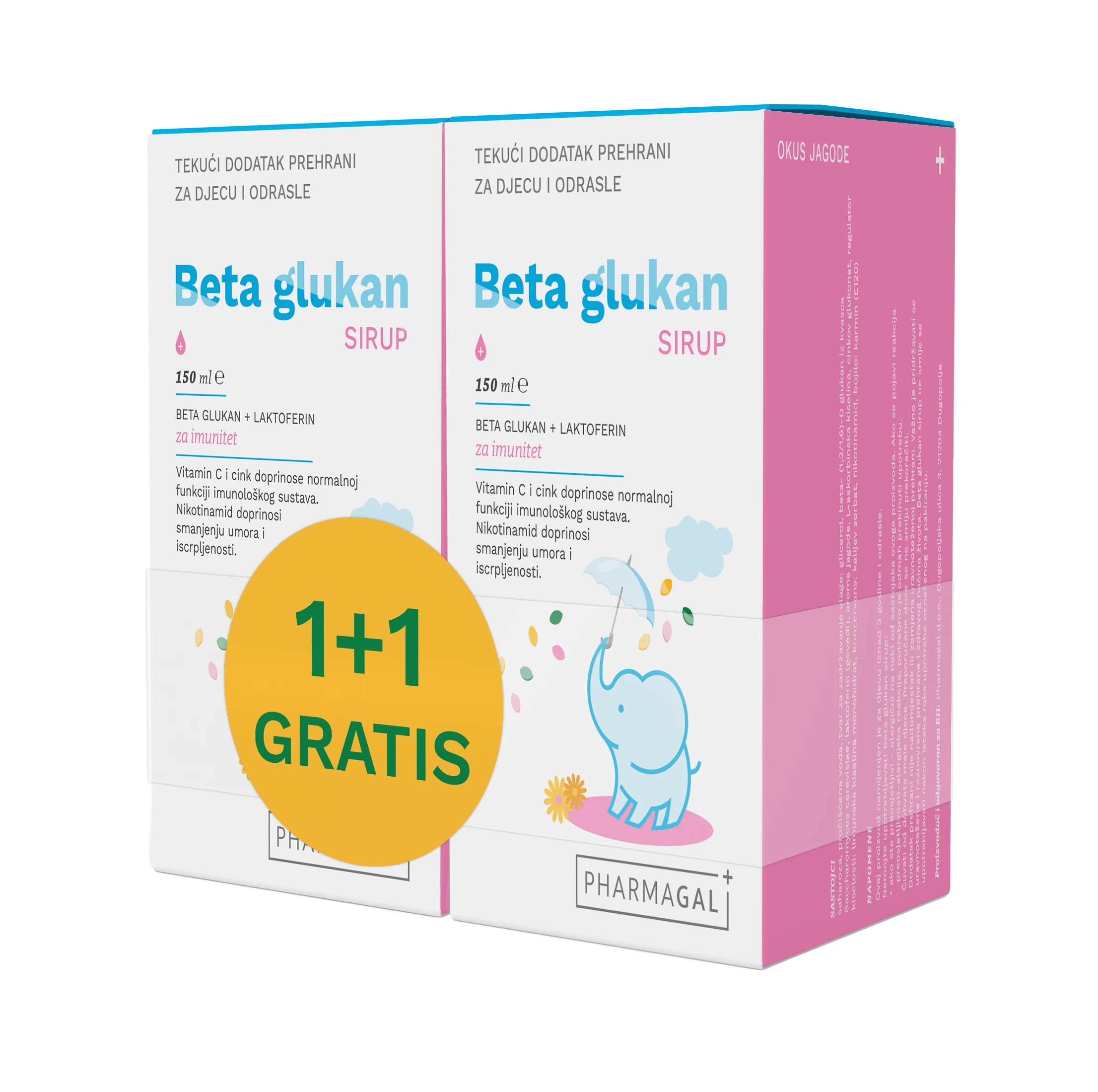 Beta glukan, tekući dodatak prehrani, 1+1 GRATIS